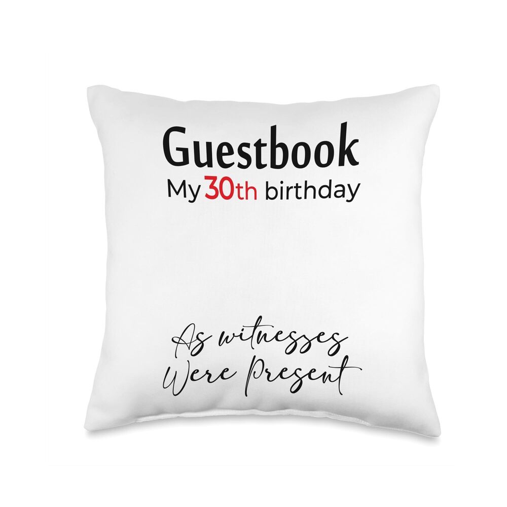 8172 Guestbook My 30th Birthday Guestbook Guestlist Signature Throw Pillow